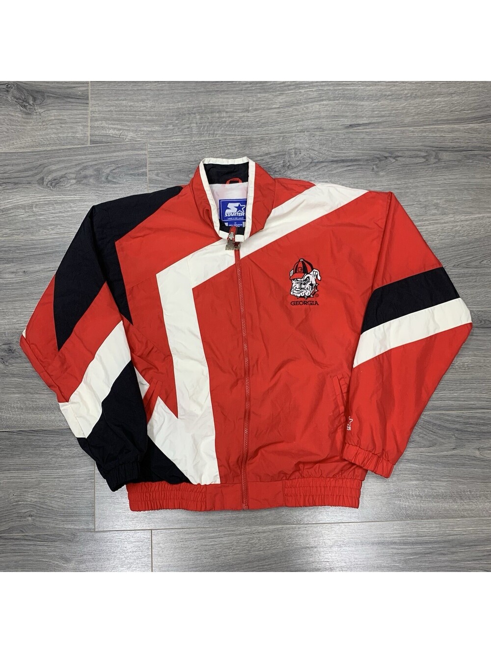 Vintage 90S Starter Georgia Bulldogs University Jacket Medium Rare Men’s Red